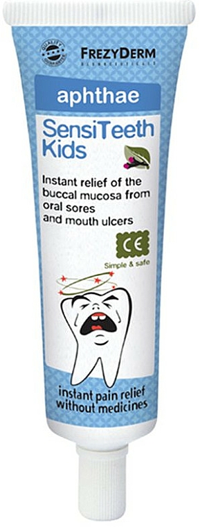 Beruhigendes und heilendes Zahngel gegen Schmerzen und Reizungen im Mundbereich für Kinder - Frezyderm SensiTeeth Kids Aphthae Gel — Bild N1