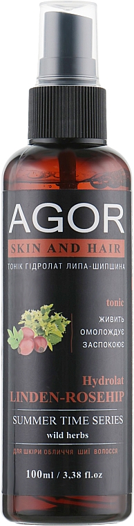 Hydrolat-Tonikum Hagebuttenlinde - Agor Summer Time Skin And Hair Tonic — Bild N2