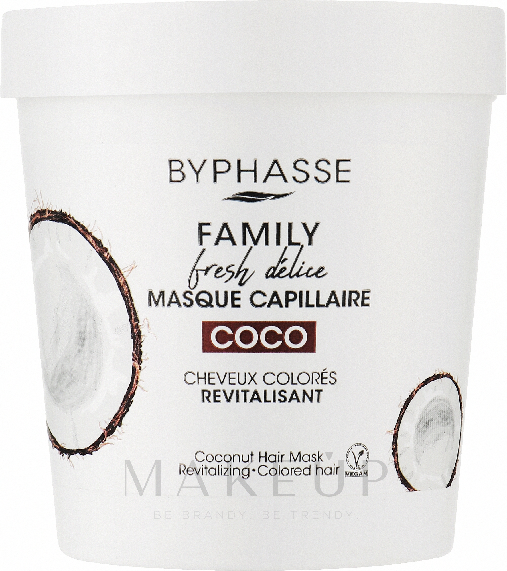 Maske für gefärbtes Haar mit Kokosnuss - Byphasse Family Fresh Delice Mask — Bild 250 ml