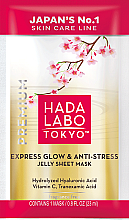 Düfte, Parfümerie und Kosmetik Anti-Stress Gel-Tuchmaske mit Tranexamsäure, hydrolisierter Hyaluronsäure und Vitamin C - Hada Labo Tokyo Express Glow&Anti-Stress Jelly Sheet Mask