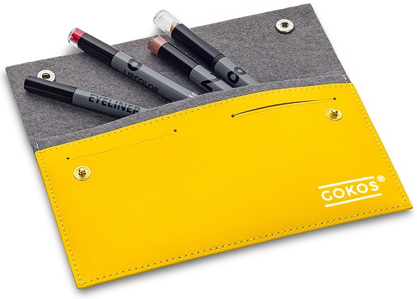 Kosmetiktasche Sunny Yellow - Gokos Wallet Leather — Bild N2