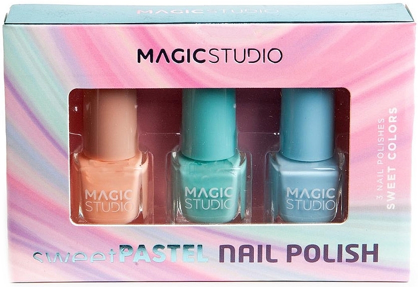 Nagellack-Set - Magic Studio Sweet Pastel 3 Nail Polish Set (nail/polish/3x6ml) — Bild N1