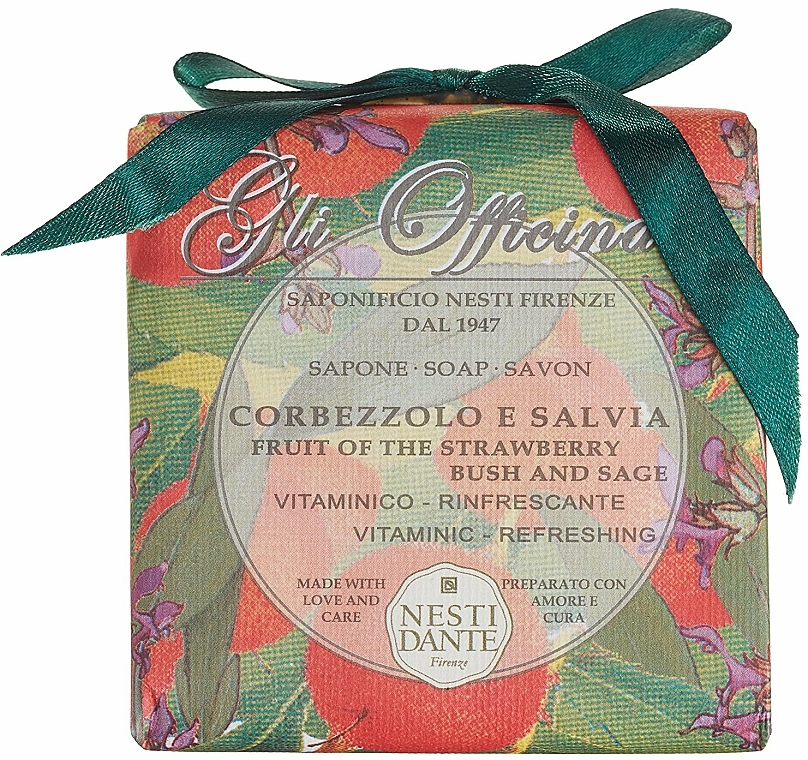 Naturseife Strawberry Tree & Sage - Nesti Dante Revitalizing & Refreshing Soap Gli Officinali Collection  — Bild N1