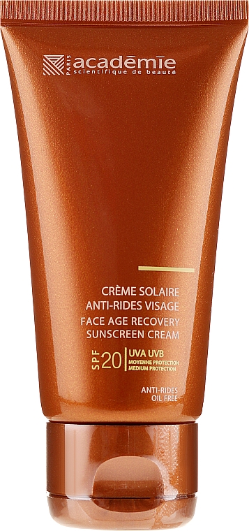Regenerierende Anti-Aging Sonnenschutzcreme für das Gesicht SPF 20 - Academie Bronzecran Face Age Recovery Sunscreen Cream — Bild N2