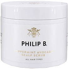Düfte, Parfümerie und Kosmetik Kopfhautpeeling mit Minze und Avocado - Philip B Peppermint Avocado Scalp Scrub