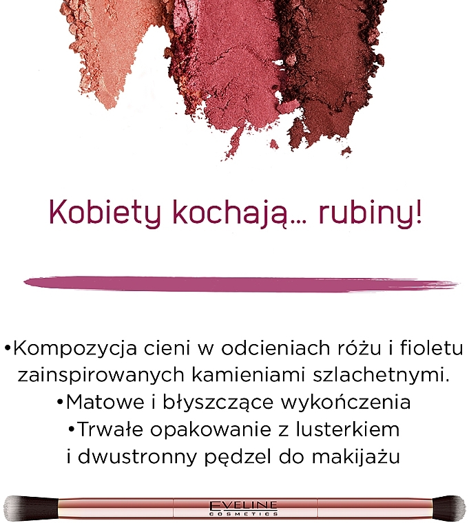 Lidschatten-Palette - Eveline Cosmetics Ruby Glamour Eyeshadow Palette — Bild N4