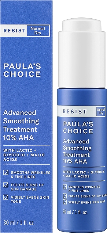 Glättender Cocktail mit AHA- und BHA-Säuren für das Gesicht - Paula's Choice Resist Advanced Smoothing Treatment 10% AHA — Bild N2