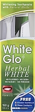 Zahnpflegeset weiß-gelb - White Glo Herbal White Set (Zahnpaste 100ml + Zahnbürste 1St. + Interdentalbürste))  — Bild N2