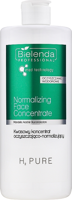 Reinigendes und normalisierendes Gesichtskonzentrat mit Mandelsäure - Bielenda Professional H2 Pure Normalizing Face Concenrate — Bild N1