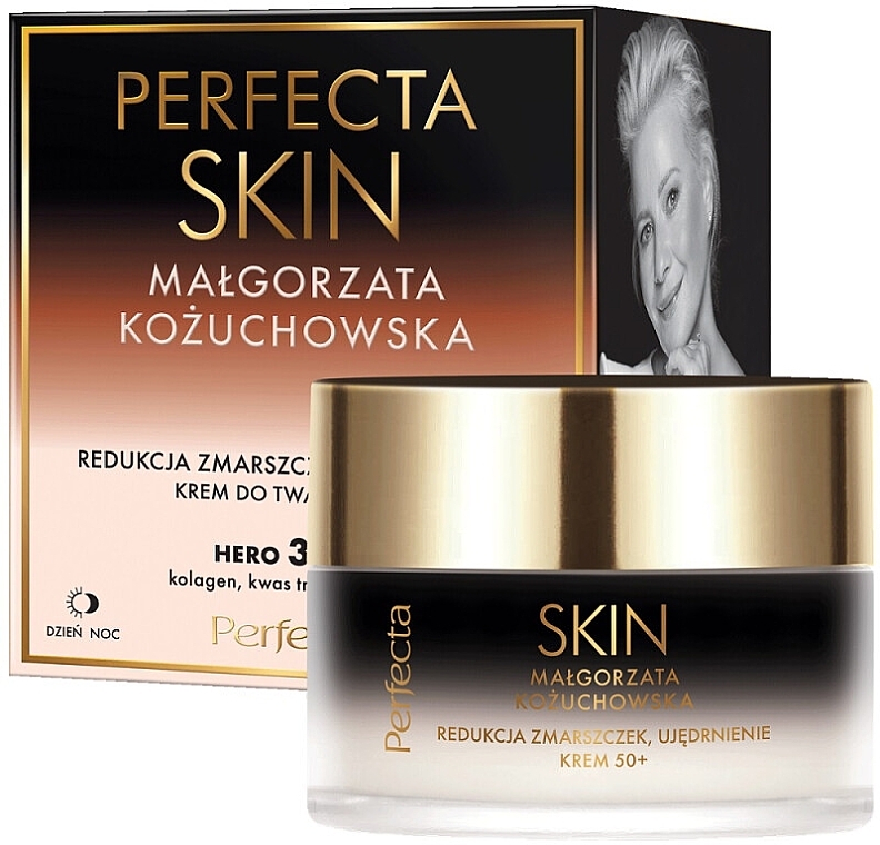 Straffende Anti-Falten-Creme 50+ mit Peptiden, Kollagen, Erythrit und Präbiotika - Perfecta Skin — Bild N1