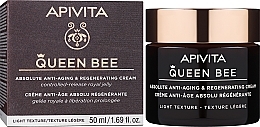 Regenerierende Anti-Aging-Gesichtscreme - Apivita Queen Bee Absolute Anti Aging & Regenerating Light Texture Cream — Bild N2