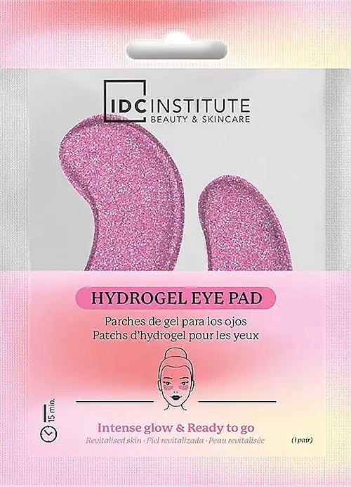 Hydrogel-Augenpads mit Glitzer - IDC Institute Glitter Hydrogel Eye Pad Pink — Bild N1