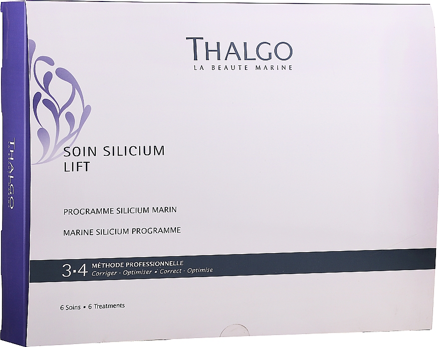 Gesichtspflegeset - Thalgo Marine Silicium Programme (Gesichtsserum 6x3ml + Hyaluron-Concealer-Creme 6x2ml + Gesichtsmaske 6x100g + Gesichtsmaske 6 St. + Gesichtsserum 6x10ml) — Bild N1
