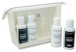 Düfte, Parfümerie und Kosmetik Set - Acca Kappa White Moss Travel Set (sh/gel/100ml + shm/100ml + b/lot/100ml + cond/100ml + bag)