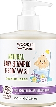 Bio Shampoo und Duschgel für Babys mit Kräutern - Wooden Spoon Natural Baby Shampoo & Body Wash Organic Herbs — Bild N1
