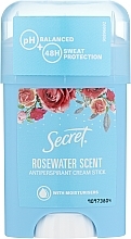 Feuchtigkeitsspendender cremiger Deostick Antitranspirant mit Rosenwasserduft - Secret Key Antiperspirant Cream Stick Rosewater scent — Bild N1