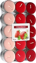 Teekerze Erdbeere 30 St. - Bispol Strawberry Scented Candles — Bild N1