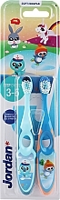 Kinderzahnbürste 3-5 Jahre hellblau + blau-orange - Jordan Step By Step Soft Clean  — Bild N1