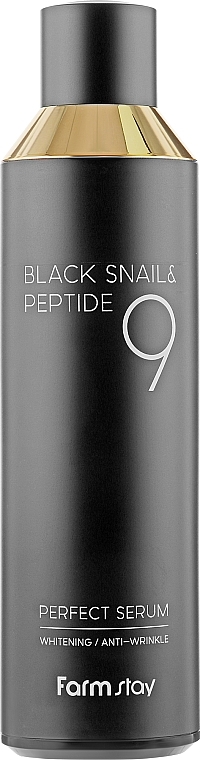 Gesichtsserum mit schwarzem Schneckenextrakt und Peptiden - Farmstay Black Snail & Peptide 9 Perfect Serum — Bild N2