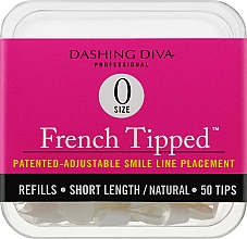 French Nagel-Tips - Dashing Diva French Tipped Short Natural 50 Tips Size 0 — Bild N1