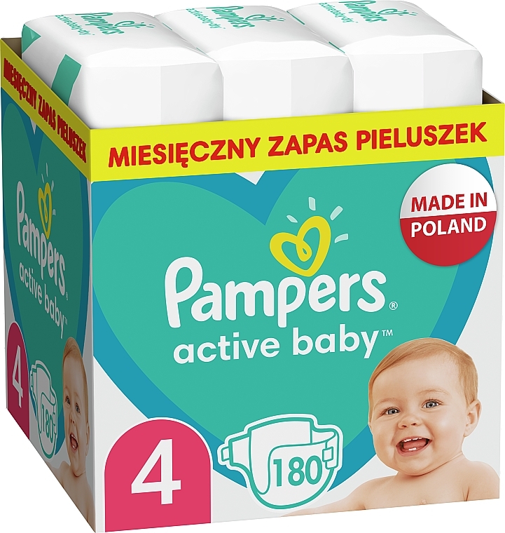 Windeln Pampers Active Baby Maxi 4 (9-14 kg) 180 St. - Pampers — Bild N13