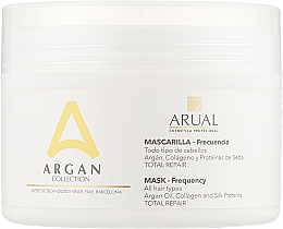 Düfte, Parfümerie und Kosmetik Feuchtigkeitsspendende und pflegende Haarmaske mit Arganöl und Kollagen - Arual Argan Collection Frequency Mask