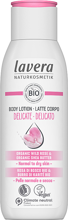 Körperlotion - Lavera Delicate Body Lotion With Organic Wild Rose & Organic Shea Butter — Bild N1