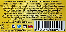 Luxoriöse Seife Weißer Jasmin und Sandelholz mit Sheabutter - The English Soap Company White Jasmine and Sandalwood Gift Soap — Bild N2