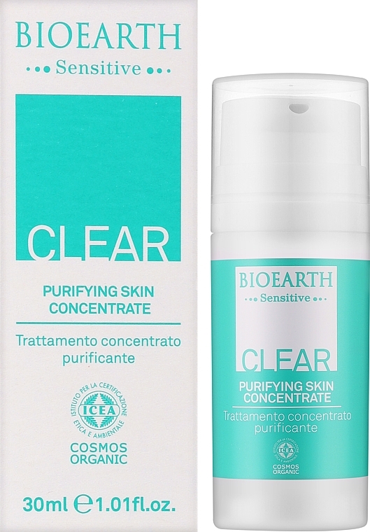 Gesichtsreinigungscreme für Problem- und Mischhaut - Bioearth Senstive Clear Purifying Skin Concentrate — Bild N2