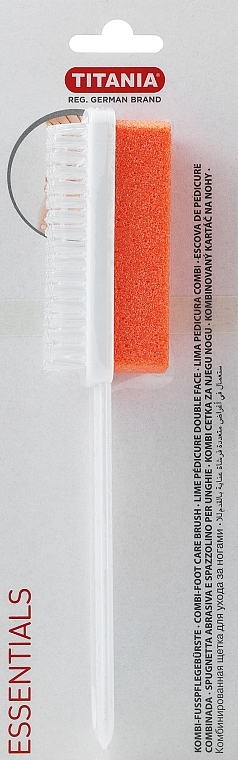 Bimsstein-Kombibürste 7066 mit langer Griff orange - Titania — Bild N1