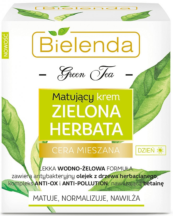 Mattierende Tagescreme mit grünem Tee für Mischhaut - Bielenda Green Tea Matifying Day Face Cream