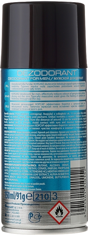 Deospray - Pharma CF Korsarz Arctic Deodorant — Bild N2