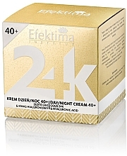 Düfte, Parfümerie und Kosmetik Gesichtscreme 40+ - Efektima Instytut 24K Gold & Hyaluronic Acid Day/Night Cream 40+ 