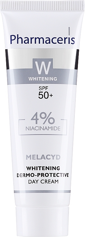 Aufhellende und schützende Tagescreme für das Gesicht mit Niacinamid SPF 50+ - Pharmaceris W Whitening Dermo-Protective Day Cream