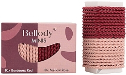 Düfte, Parfümerie und Kosmetik Haargummis rosa und rot 20 St. - Bellody Minis Hair Ties Rose & Red Mixed Package