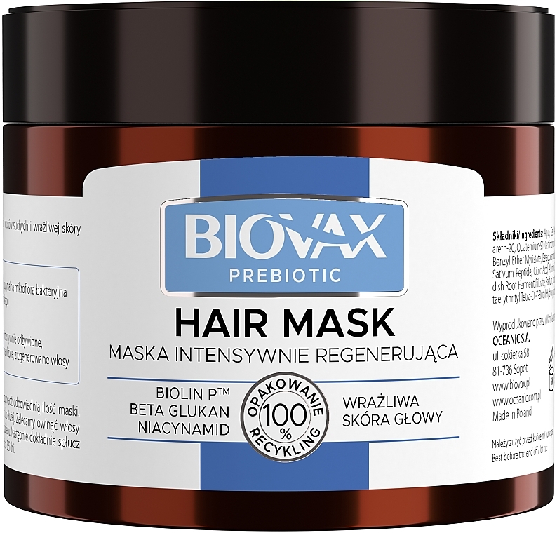 Intensiv regenerierende Haarmaske - Biovax Prebiotic Mask Intensively — Bild N1