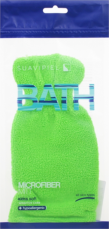 Badehandschuh hellgrün - Suavipiel Bath Micro Fiber Mitt Extra Soft — Bild N1