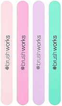 Set - Brushworks Pastel Coloured Nail Files 4 Pack Set (n/file/4pcs) — Bild N4