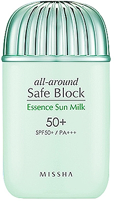 Feuchtigkeitsspendende Sonnenmilch SPF 50+ - Missha All-around Safe Block Essence Sun Milk SPF 50 + PA+++ — Bild N2
