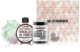 Düfte, Parfümerie und Kosmetik Set - Mr.Scrubber "Chocolate" (body/scr/300 g + sh/gel/275 ml + sh/sponge)