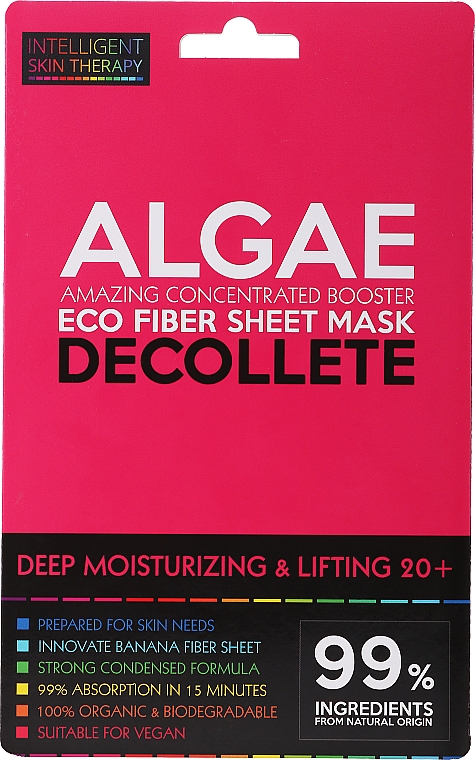 Tief feuchtigkeitsspendende Lifting-Tuchmaske für das Dekolleté mit Algen 20+ - Beauty Face IST Deep Moisturizing & Lifting Decolette Mask Algae — Bild N1