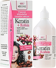 Düfte, Parfümerie und Kosmetik Haarserum - Bione Cosmetics Keratin + Caffeine Stimulating Massaging Hair Serum