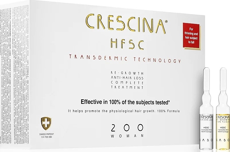 Ampullen gegen Haarausfall für Frauen - Crescina HFSC Transdermic 200 Re-Growth Woman — Bild N1