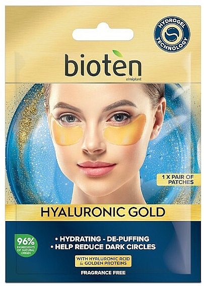 Hydrogel-Augenpatches - Bioten Hyaluronic Gold Hydrogel Eye Patches — Bild N1