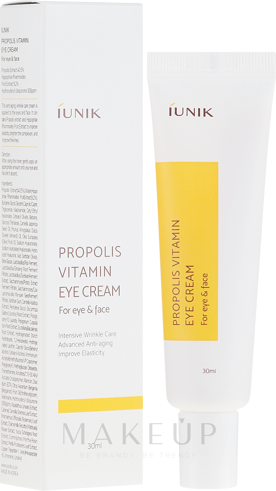 Vitamin-Creme für Gesicht und Augen mit Propolis - iUNIK Propolis Vitamin Eye Cream For Eye & Face — Bild 30 ml