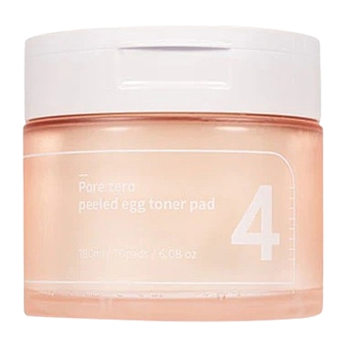 Tonisierende Pads für das Gesicht mit Eierschalenextrakt - Numbuzin No.4 Pore Zero Peeled Egg Toner Pad — Bild N1