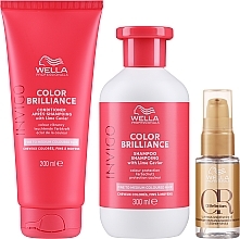 Düfte, Parfümerie und Kosmetik Haarpflegeset - Wella Invigo Color Brilliance (Shampoo 300ml + Conditioner 200ml + Haaröl 30ml) 