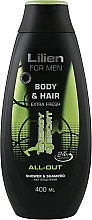 Düfte, Parfümerie und Kosmetik 2in1 Shampoo und Duschgel mit Ginkgo Biloba - Lilien For Men Body & Hair All-Out Shower & Shampoo