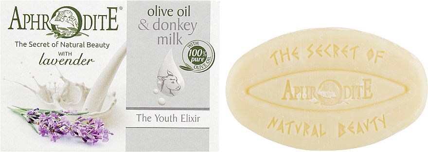 Olivenseife Elixier der Jugend mit Eselsmilch und Lavendelaroma - Aphrodite Advanced Olive Oil & Donkey Milk — Bild N2