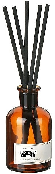 Raumerfrischer - Paddywax Apothecary Glass Reed Diffuser Persimmon & Chestnut — Bild N2